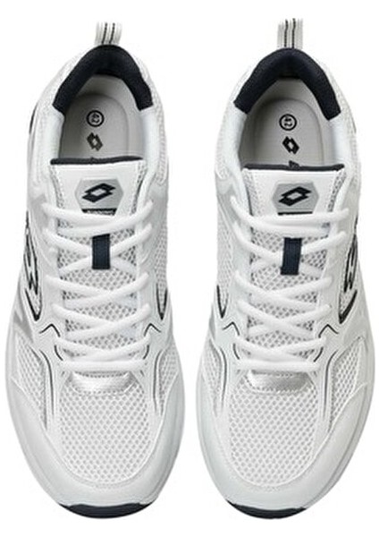Athens Unisex Beyaz Lacivert Sneaker Nefes Alabilir Tekstil Malzeme ile Günlük Spor Ayakkabı