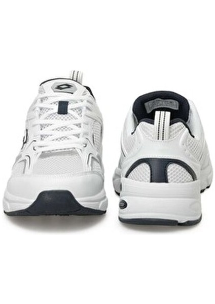 Athens Unisex Beyaz Lacivert Sneaker Nefes Alabilir Tekstil Malzeme ile Günlük Spor Ayakkabı