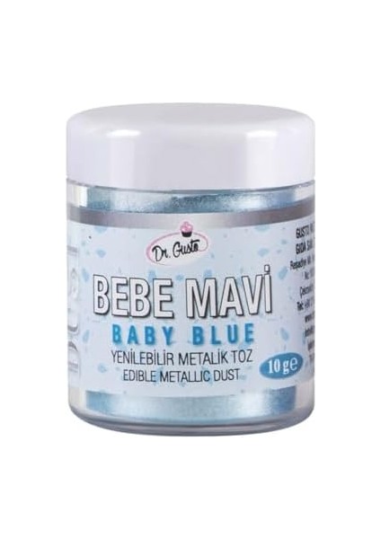 Dr. Gusto Metalik Toz 10 gr - Bebe Mavi