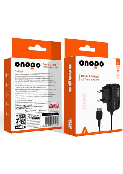 D880 Uyumlu Şarj Cihazı | SM-D880, GT-E1190, GT-E1150, GT-E1205, GT-E1207 ile Uyumludur | Güvenli Şarj | Kompakt Tasarım