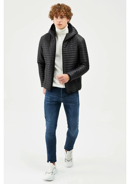 Içi Astarlı Su ve Rüzgar Geçirmez Cepli Kapüşonlu Erkek Mont indirimleri