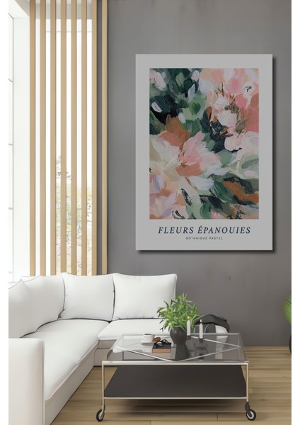 Dekoratif Ahşap Dikdörtgen Tablo Açmış Çiçekler