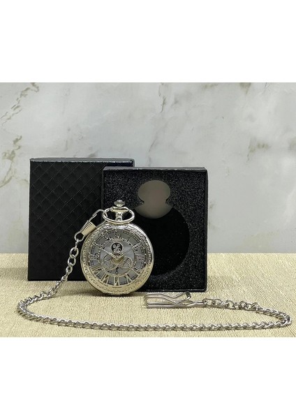 Bfs Özel Kutulu Gümüş Köstekli Saat ALK4672