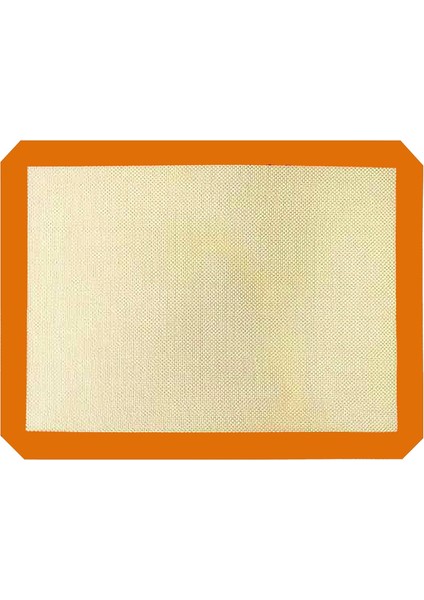Profesyonel Silikon Pişirme Matı, Yapışmaz, Yıkanabilir, 30 cm x 40 cm (Turuncu)
