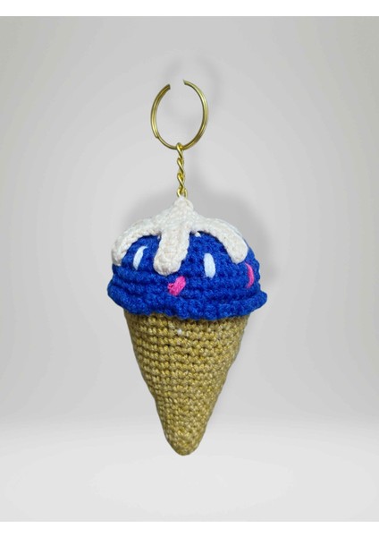 Amigurumi Külah Anahtarlık 10-11 cm Sevimli El Örgüsü Hediyelik Anahtar ve Çanta Aksesuarı (KOD:107)