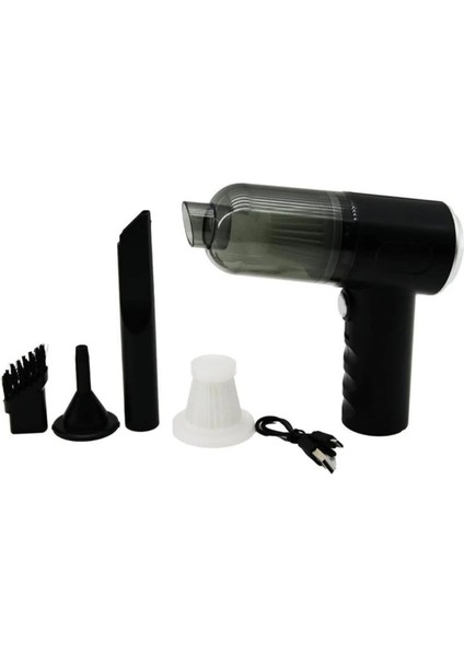 3in1 Araç Içi Kablosuz Şarjlı Mini El Süpürgesi Vakum ve Üfleme