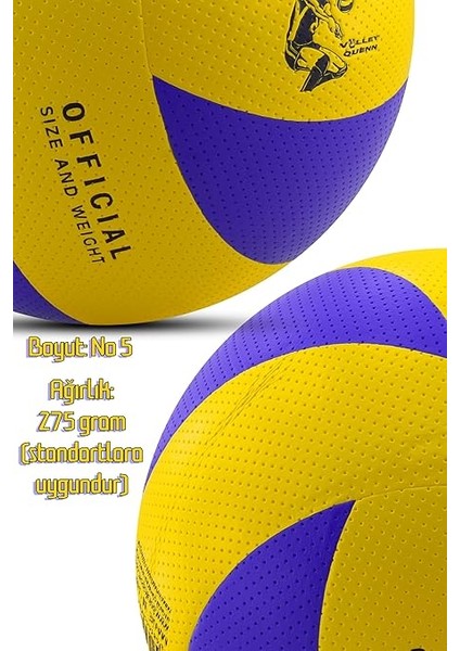 Yapıştırma Voleybol Topu Pompalı Set Soft Touch Iç-Dış Mekan Uygun 8 Panel Mavi 280 Gram indirimleri