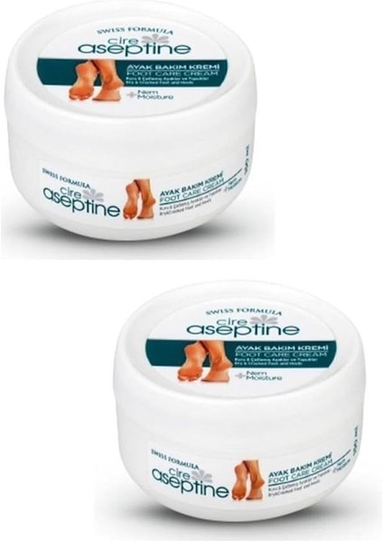 Aseptıne 2 x Cire Aseptine Ayak Bakım Kremi 150 ml