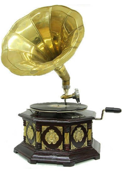 Gramofon Sekizgen Bronz Kakma Kurmalı Plakçalar ASIG523O