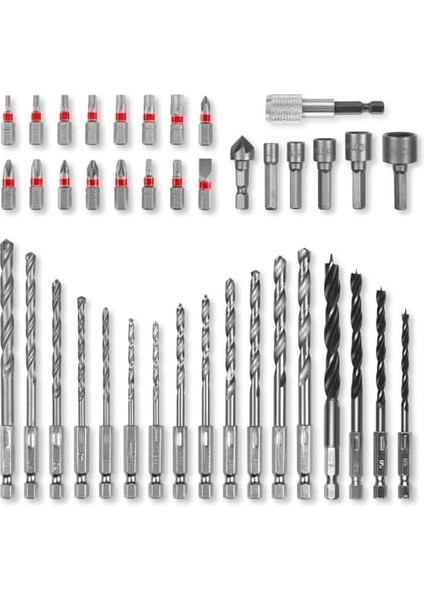 L- 40 Parçalı Uç ve Matkap Seti (25 mm Uçlar, Hızlı Değiştirilebilir Uç Tutucu, Lokma Anahtar, Havşa, Metal, ve Ahşap Matkap Uçları, Saklama Kutusu Dahil) - 49109053 fiyatları