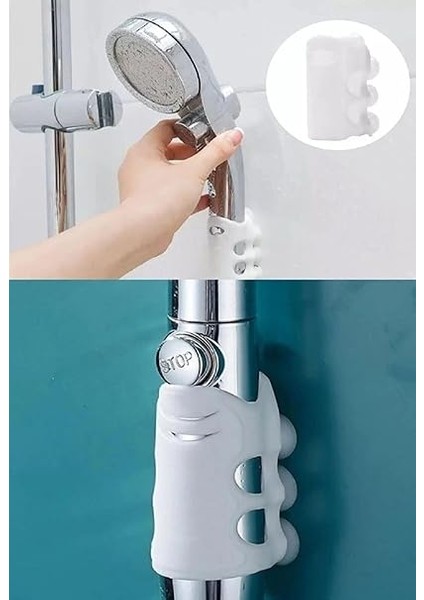 Silikon Vantuzlu Duş Başlığı Tutacağı, Vakumlu Kanca ile Banyo Başlığı Askı Aparatı indirimleri