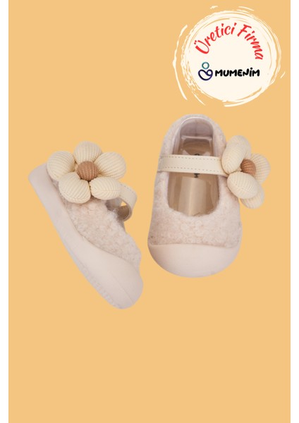Lebom Kız Bebek ve Çocuk Taba Ortopedik Kaymaz Taban Günlük Babet Ayakkabı - Esnek ve Rahat Kalıp