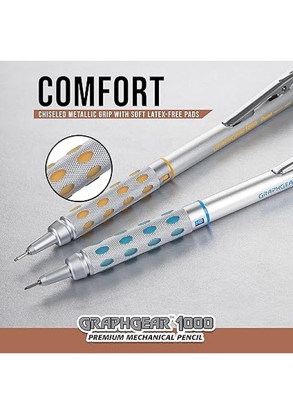 Graphgear 1000 Metal Gövdeli, Gizli Uçlu, Teknik Çizim ve Yazı Için Mekanik Kurşun Kalem, 0.5 Mm, Orijinal Kutusunda modelleri