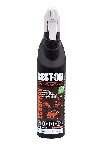 Rest-On Eco-Spray, Hamamböceği, Haşere, Karınca, Sivrisinek, Kene Ilacı Sprey 400 ml modelleri