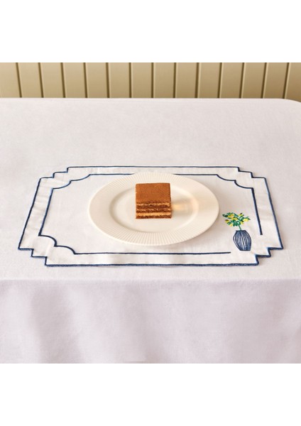 Soft Lime Amerikan Servis - Beyaz - 30X50 cm