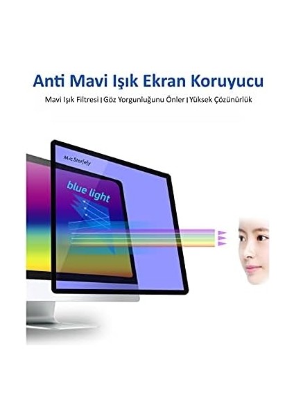 Pro M1-M2-M3-M4 14INÇ Ekran Mavi Işık Filtresi ( &apos;li Pro 14") A2442 A2779 A2992 A2918 A3112 A3401 A3185 ile Uyumlu Ray Şeffaf modelleri