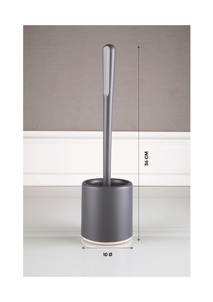 Haus Silikon Wc Tuvalet Fırçası Klozet Fırçası Oval Gri fiyatları