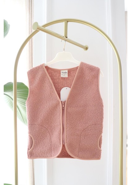 Unisex Çocuk Fermuarlı Cepli Peluş Yelek indirimleri