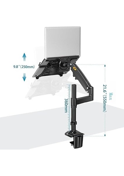 Nb H100-FP Amortisörlü 10"-17" Profosyonel Laptop Standı fiyatları