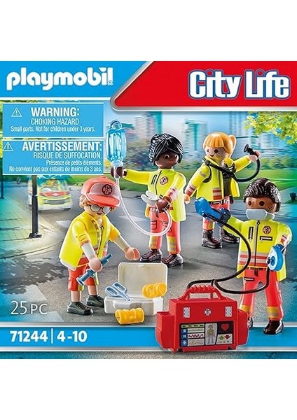 71244 City Life Tıbbi Ekip, Playmobil Tıbbi Oyuncak, Acil Servis Oyuncak Seti, Doktor Oyuncağı, Acil Durum Ekibi, 4 Yaş ve Üzeri Çocuklar Için Uygun Kurtarma Oyuncak, Oyun Seti fırsatları
