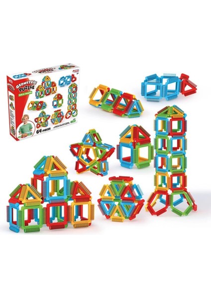 Bfs 03896 Geometrik Puzzle 64 Parça -Dede
