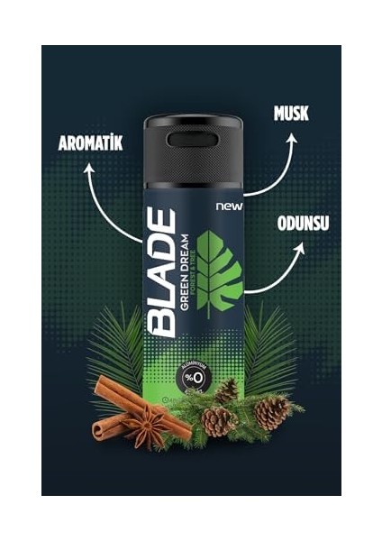 Blade Deodorant Green Dream, 150 Mililitre fiyatları