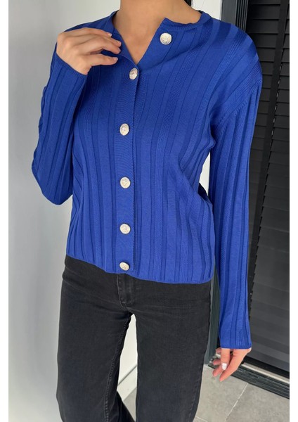 Kadın Düğme Detaylı Triko Hırka (M-L-Xl Uyumludur) P-00018886 modelleri