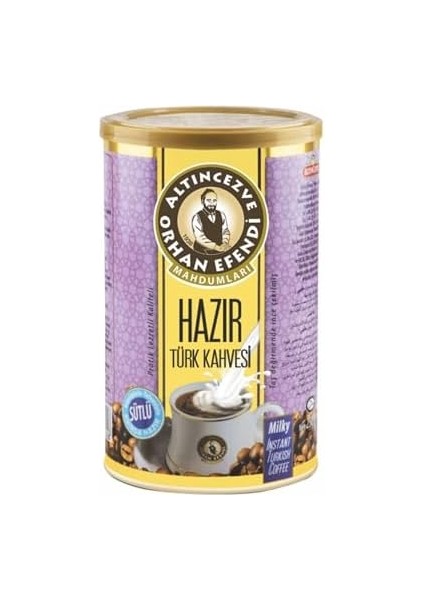 Altıncezve Orhan Efendi Hazır Türk Kahvesi Sütlü Teneke 250 gr