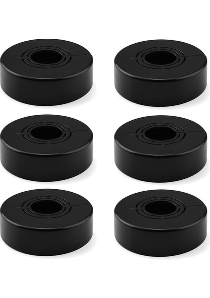 6 Adet Duş Bataryası Rozeti Kapağı Boru Musluk Kapağı Isıtıcı Musluk Rozet Paslanmaz Çelik Valf Delik Musluk Musluk Su Boruları Için Musluk Muslukları (Siyah)