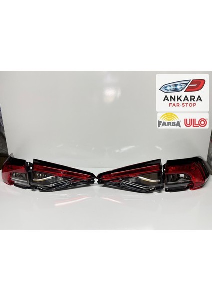 Toyota Corolla 2019 - 2025 Sedan Stop Lambası Sağ - Sol Iç ve Dış Takım (Orjinal Farba - Ulo - 4 Stop Ledsiz Tip) modelleri