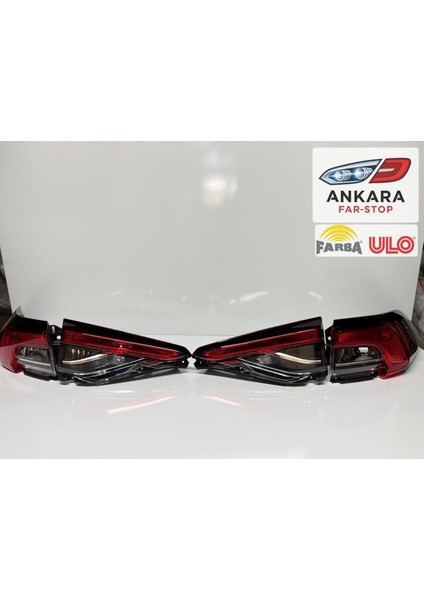 Toyota Corolla 2019 - 2025 Sedan Stop Lambası Sağ - Sol Iç ve Dış Takım (Orjinal Farba - Ulo - 4 Stop Ledsiz Tip)