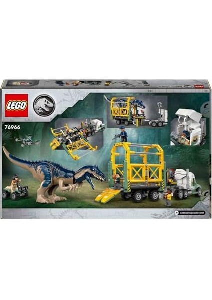 World Dinozor Görevleri: Allosaurus Taşıma Kamyonu 76966 – 8 Yaş ve Üzeri Çocuklar Için Yaratıcı Oyuncak Yapım Seti (588 Parça) modelleri