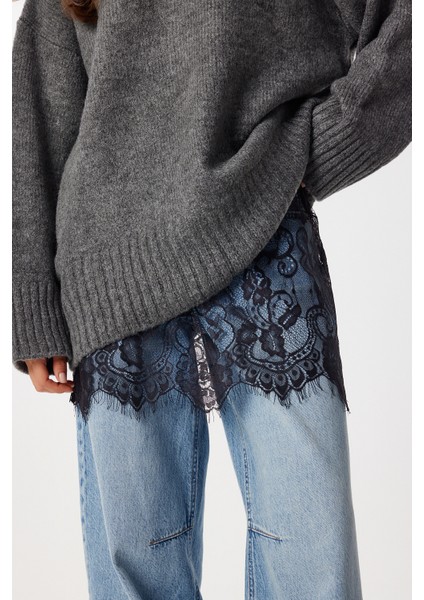 Mini Dantel Etek LRX0017 Siyah modelleri