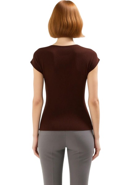 Kadınlar Için Vücuda Oturan Kısa Kollu Günlük Triko Üst Kaliteli Şık Rahat Modern Zarif Günlük fiyatları