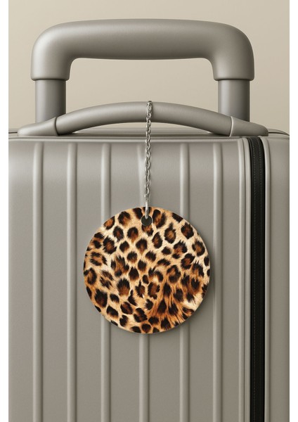 Pleksi Zincirli Bavul Etiketi Seyahat Tatil Için Tasarım Valiz Etiketi Çita