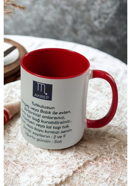 Akrep Burcu Porselen Kupa