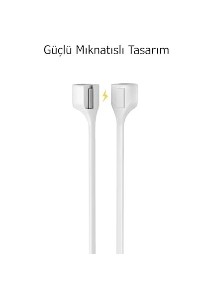 Airpods Uyumlu Mıknatıslı Kulaklık Askısı – Boyun Askısı – Airpods 1-2-3 Pro Uyumlu – Silikon Kordon – 74CM – Spor & Günlük Kullanım – Düşmeye Karşı Koruma Beyaz fiyatları