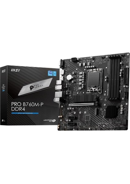 Msı Pro B760M-P Ddr4 4600MHZ 1xhdmı 1xdp 2xm.2 USB 3.2 Atx 1700P (12. / 13. ve 14. Nesil Işlemci Uyumlu)