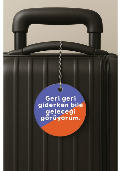 Geri Geri Desenli Uv Baskılı Pleksi Bavul Etiketi Seyahat Tatil Valiz Etiketi