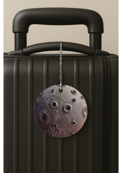 Meteor Desenli Uv Baskılı Pleksi Bavul Etiketi Seyahat Tatil Valiz Etiketi