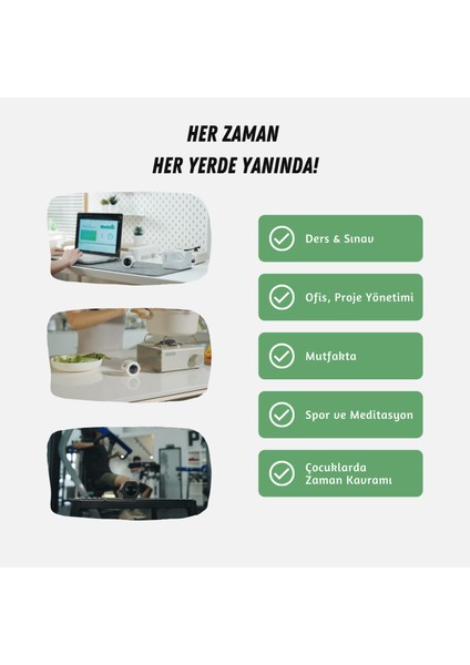 GT-2 Hexagon Zamanlayıcı, Flip Timer, Öğrenci Ders Çalışma Saati, Sınav Kronometresi, Mutfak - Beyaz modelleri