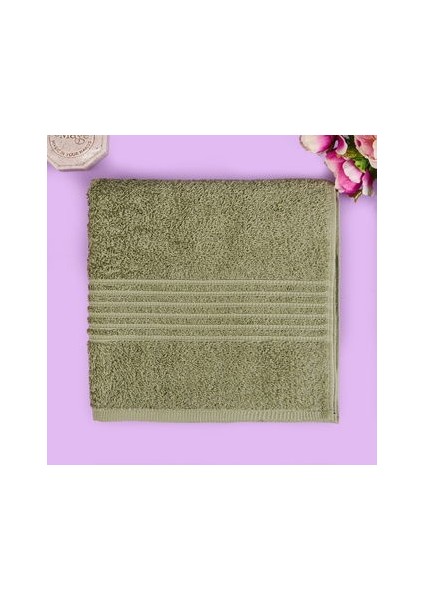 Soft Samantha Yüz Havlusu - Haki - 50X100 cm