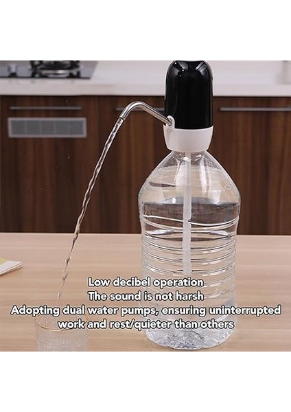 Su Şişesi Pompası, Taşınabilir Çift Pompa Paslanmaz Çelik Su Çıkışlı Elektrikli Su Sebili USB Şarjı Ev Mutfak Ofis Kamp Için Otomatik Içme Suyu Pompası modelleri