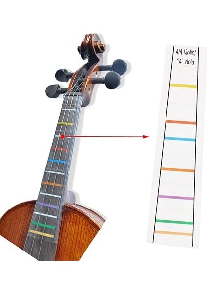 4/4 Keman Klavye Sticker Klavye Keman Not Grafik Bant Öğrenmek 2 Adet fırsatları