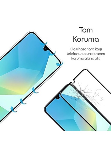 Samsung Galaxy A16 Için Ekran Koruyucu 9h Sertlikte Anti-Static Temperli Cam Görüntü Kalitesini ve Dokunmatiği Etkilemeyen Çizilme ve Darbelere Karşı Ekranı Kaplayan Premium Galaxy A16 Koruma fiyatları