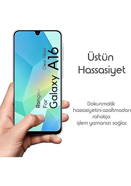 Samsung Galaxy A16 Için Ekran Koruyucu 9h Sertlikte Anti-Static Temperli Cam Görüntü Kalitesini ve Dokunmatiği Etkilemeyen Çizilme ve Darbelere Karşı Ekranı Kaplayan Premium Galaxy A16 Koruma modelleri