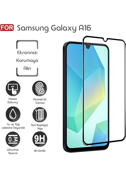 Samsung Galaxy A16 Için Ekran Koruyucu 9h Sertlikte Anti-Static Temperli Cam Görüntü Kalitesini ve Dokunmatiği Etkilemeyen Çizilme ve Darbelere Karşı Ekranı Kaplayan Premium Galaxy A16 Koruma indirimleri