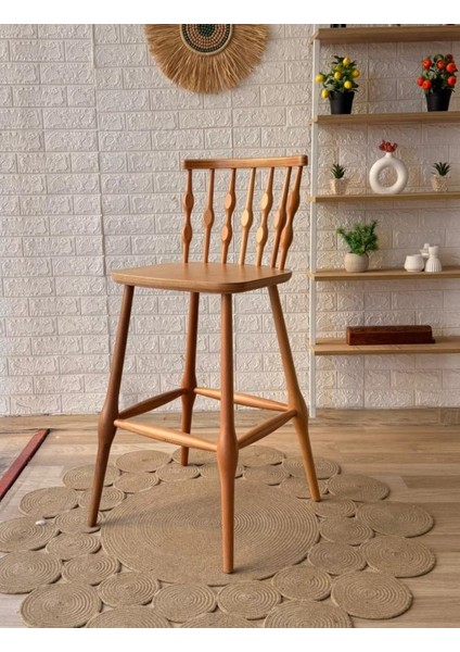 Concept Boncuk Bar Sandalyesi Naturel Ahşap Ada Sandalye fırsatları