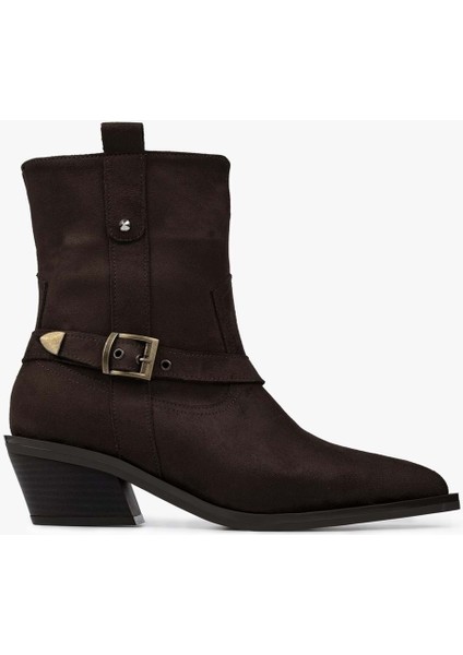 Kadın Arden Acı Kahve Süet Kovboy Bot
