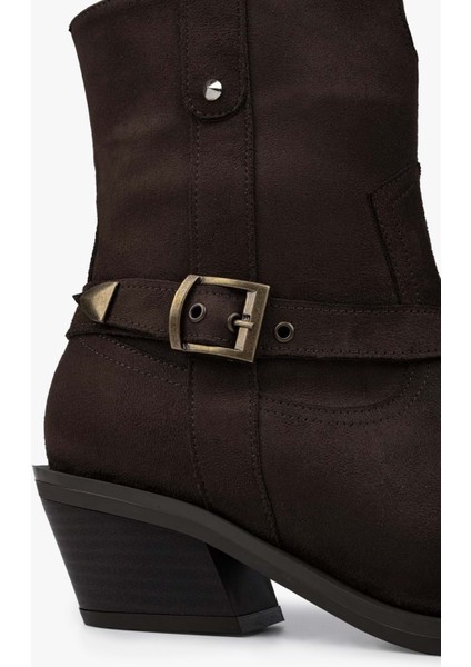Kadın Arden Acı Kahve Süet Kovboy Bot indirimleri